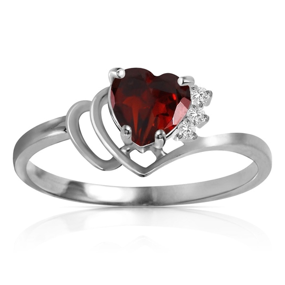 Galaxy Gold Products Jewelry - GOLD RING WITH NATURAL DIAMONDS & GARNET